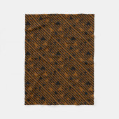 Zwart en Tan Fleece Deken (Voorkant)