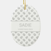 Zwart en Tan French Bulldog / Frenchie Dog & Text Keramisch Ornament (Achterkant)