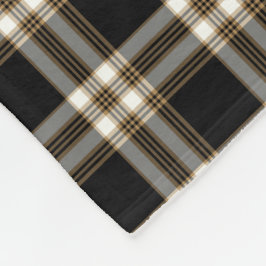 Zwart en Tan Iers MacGuinness Tartan Fleece Deken