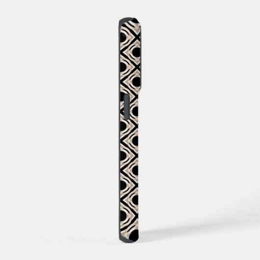 Zwart en Tan iPhone Hoesje (Rechterkant)