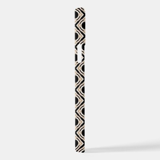 Zwart en Tan iPhone Hoesje (Rechterkant)