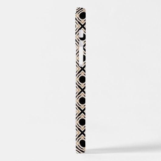 Zwart en Tan iPhone Hoesje (Linkerkant)