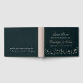 Zwart en Tan Library Bruiloft Gastenboek (Volledig)