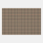 Zwart en tan met rode streep inpakpapier vel (Voorkant 2)