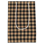 Zwart en tan met rode streep medium cadeauzakje (Achterkant)