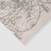 zwart en tan omtrek Wereldkaart weefsel Pap Tissuepapier (Detail)