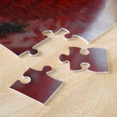 Zwart en Tan Shiba Inu Kerstmis Legpuzzel (Zijkant)