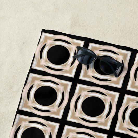 Zwart en Tan Strandlaken (In situ)