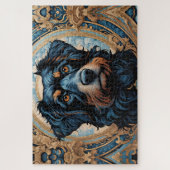 Zwart en Tan Terrier Portret Legpuzzel (Verticaal)