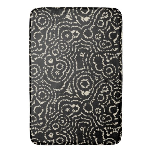 Zwart en Taupe Badmat (Voorkant Verticaal)