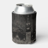 Zwart en Taupe Noodlijdende Skyline Venetië Italië Blikjeskoeler (Blikje Voorkant)