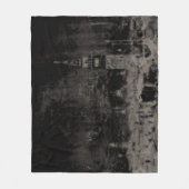 Zwart en Taupe Noodlijdende Skyline Venetië Italië Fleece Deken (Voorkant)