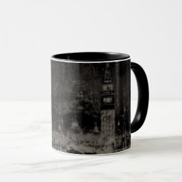 Zwart en Taupe Noodlijdende Skyline Venetië Italië Mok