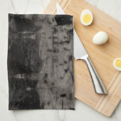 Zwart en Taupe Noodlijdende Skyline Venetië Italië Theedoek (Quarter Fold)