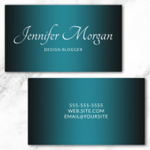 Zwart en Teal Elegante Ombre