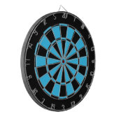 zwart en turkooizen blauw dartbord (Voorkant Links)