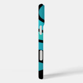 Zwart en turquois Case-Mate iPhone case (Achterkant / Rechts)
