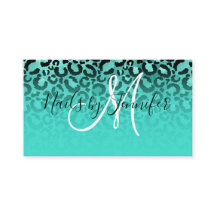 Zwart en turquoise glamoureuze luipaardspikkels