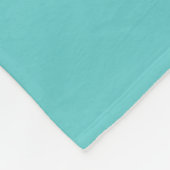 Zwart en Turquoise Modern Chevron Custom Monogram Fleece Deken (Hoek)