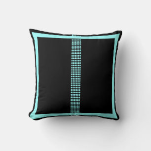 Zwart en turquoise moderne kussen