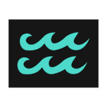 Zwart en Turquoise Waterman Symbool