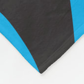 Zwart en Turquoise Zebra Print Fleece Deken (Hoek)