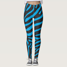 Zwart en Turquoise Zebra Print