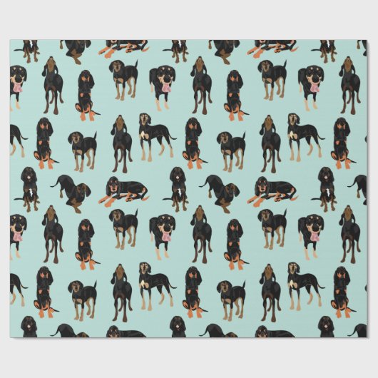 Zwart en twitpapier cadeaupapier (Vlak)