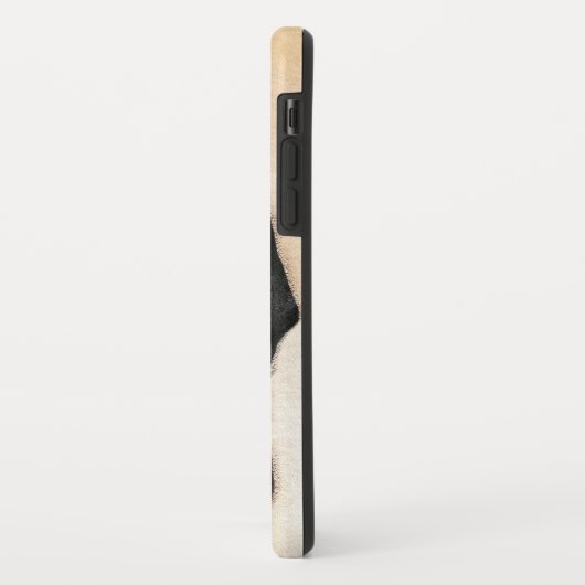 Zwart en twitschilderij - Oorspronkelijke hondenku Case-Mate iPhone Case (Achterkant/links)