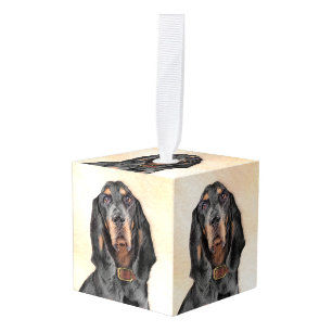 Zwart en twitschilderij - Oorspronkelijke hondenku Decoratie