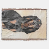 Zwart en twitschilderij - Oorspronkelijke hondenku Deken (Voorkant)