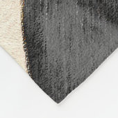 Zwart en twitschilderij - Oorspronkelijke hondenku Fleece Deken (Hoek)