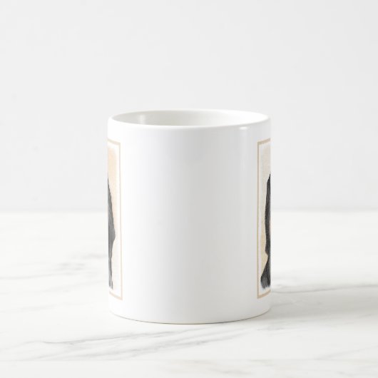 Zwart en twitschilderij - Oorspronkelijke hondenku Koffiemok (Center)