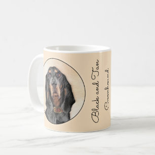 Zwart en twitschilderij - Oorspronkelijke hondenku Koffiemok