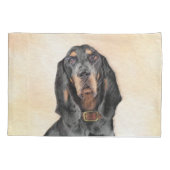 Zwart en twitschilderij - Oorspronkelijke hondenku Kussensloop (Achterkant)