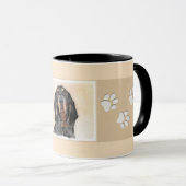 Zwart en twitschilderij - Oorspronkelijke hondenku Mok (Voorkant rechts)