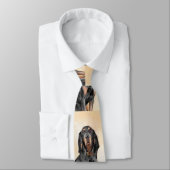 Zwart en twitschilderij - Oorspronkelijke hondenku Stropdas (Gebonden)