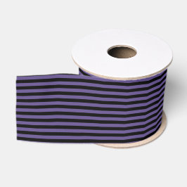 Zwart en Ultra Violet Paarse Streep Grosgrain Lint