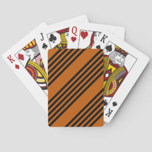 Zwart en verbrand oranje vijf strips pokerkaarten