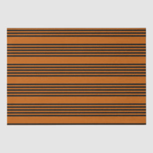 Zwart en verbrand oranje vijf strips tissuepapier