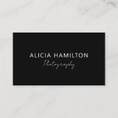 Zwart en vet | QR-code & Logo | Stijlvol, modern Visitekaartje (Achterkant)