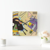 Zwart en Violet door Wassily Kandinsky Vierkante Klok (Huis)