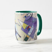 Zwart en violet - Kandinsky Abstracte kunst Mok (Voorkant rechts)