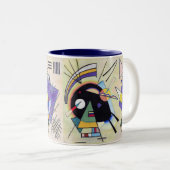 zwart en violet - Kandinsky Abstracte kunst Tweekleurige Koffiemok (Voorkant rechts)
