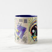 zwart en violet - Kandinsky Abstracte kunst Tweekleurige Koffiemok (Center)
