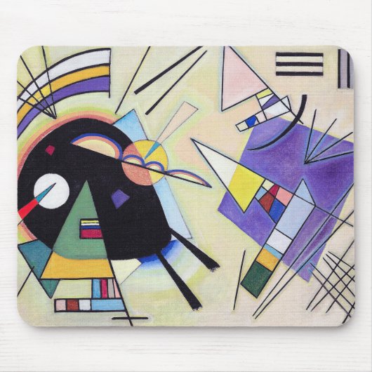  zwart en violet - Kandinsky Art Muismat (Voorkant)