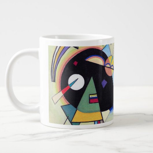 Zwart en Violet - Kandinsky Grote Koffiekop (Links)