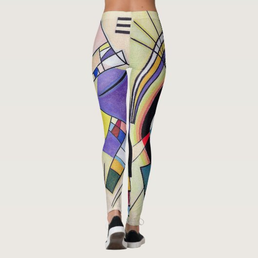 Zwart en Violet - Kandinsky Leggings (Achterkant)