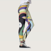 Zwart en Violet - Kandinsky Leggings (Rechts)