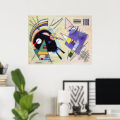 Zwart en Violet - Kandinsky Poster (Thuiskantoor)